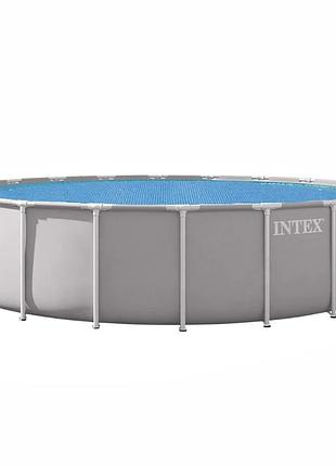 Теплозберігаюче покриття (солярна плівка) intex 28019, ø 610 - ø 671 см, для басейну каркасного та надувного