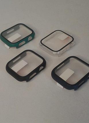 Набір 4 шт. захисний чохол зі склом для смарт годинника apple watch 45mm - watch 7, watch 8, watch 9