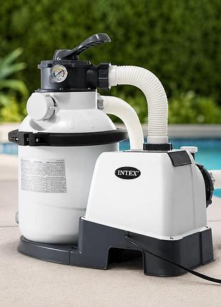 Песочный фильтр-насос intex 26644 (sx1500, model: sf90220-2) 5 700 л/ч 12 кг для бассейнов до 31 800 л