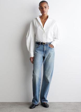 Рубашка женская cos rounded pima cotton shirt / 38