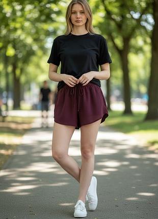 Шорты h&m 133860*21 женск. бордо 38 (155 767)