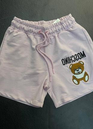 Женские шорты moschino розовые