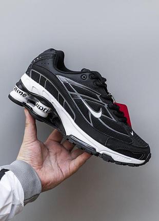 Nike shox ride2 supreme black/white мужские кроссовки 42 (26,5 см) - стильная спортивная обувь 43