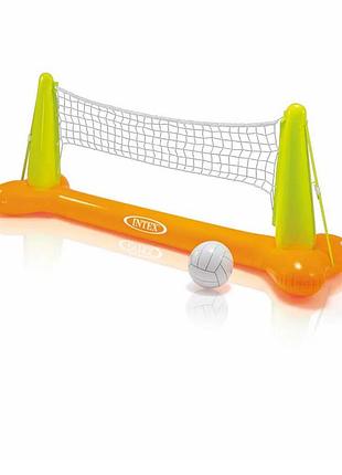 Надувная игра на воде intex 56508 «волейбол», оранжевый, 239 х 91 х 64 см