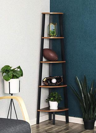 Етажерка leobert wooden new кутова в стилі loft