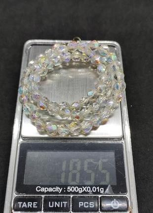 Винтажное ожерелье колье из граненого стекла aurora borealis (арт. 764)