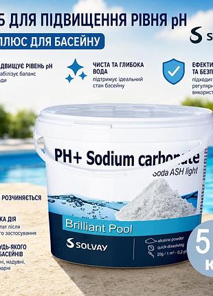 Ph+ плюс для бассейна solvay 80028 гранулированное средство для повышения уровня ph германия 5,6 кг