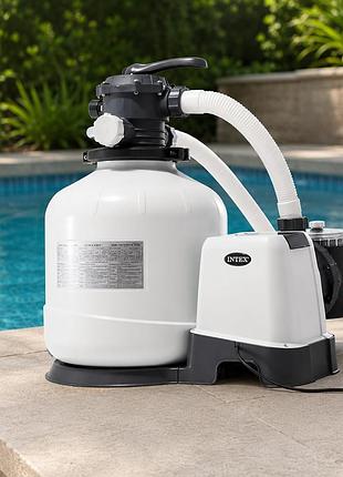 Песочный фильтр-насос intex 26652 (sx3200, model: sf60220-2) 12 000 л\ч 55 кг фильтрационная установка для бассейна