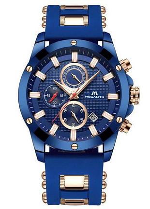 Часы мужские megalith 0140m | rubber band blue