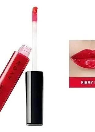 Avon true color glazewear блиск для губ колір firy red червоний
