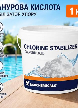 Ціанурова кислота barchemicals r2001 стабілізатор хлору для басейну 1 кг італія