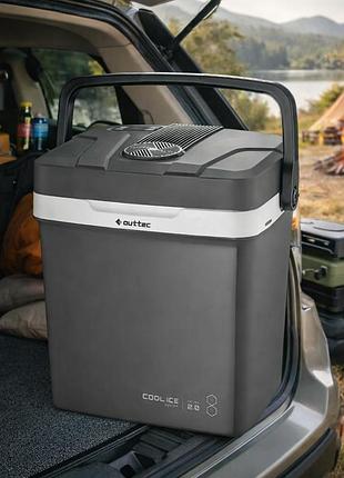 Автохолодильник outtec 27l черный с функцией охлаждения и нагрева ac/dc 12v/220v eco режим дисплей usb 5v