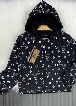 Детская двухсторонняя ветровка louis vuitton черный цвет