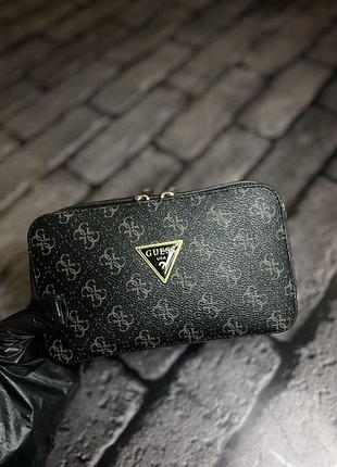 Жіноча сумка guess чорний+коричневий