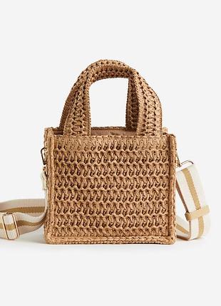 Соломʼяна сумочка з ремінцем h&m