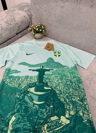 Футболка nike brazil | унисекс | зеленая | s–xl
