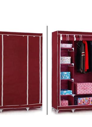 Складной тканевый шкаф storage wardrobe 88130 на 3 секции, 130х45х175 см