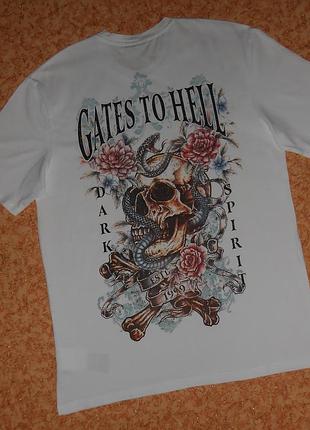 Футболка smog/gates to hell/skull/череп