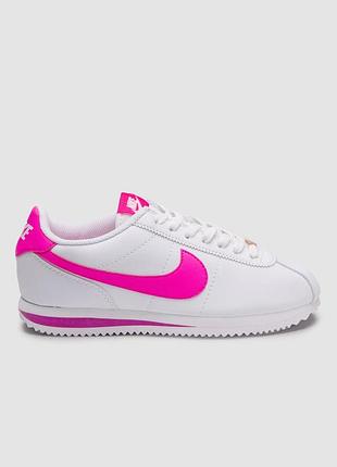 😍 кросівки жіночі nike cortez gs white laser fuchsia