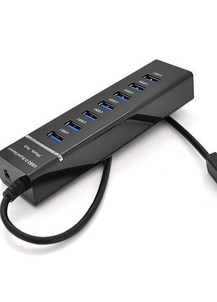 Хаб usb 3.0 uh-703 (7 портів usb3.0) підтримка до 1tb, blister