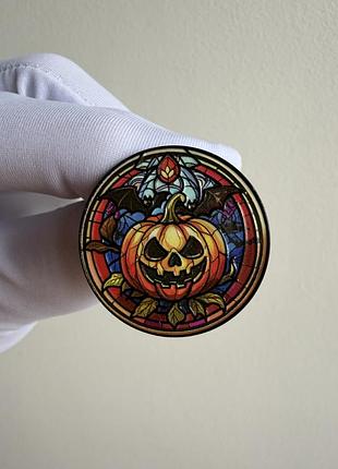Пін значок металевий брошка «гарбуз джек-ліхтар» (jack-o’-lantern) – геловін, halloween