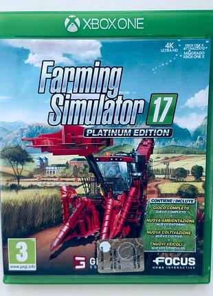 Farming simulator 17 platinum edition, б/у, английская версия - диск для xbox one