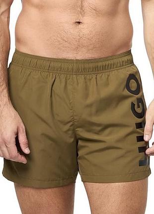 Пляжнi шорти hugo оливковi abas swim trunks