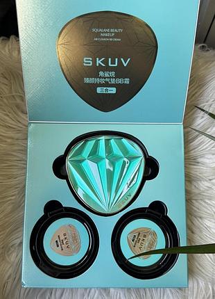 Кушон із двома змінними рефілами skuv cushion bb cream, 01-світлий