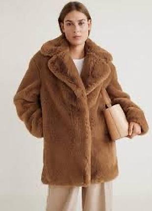 Брендова шубка тедді mango casual l розміру