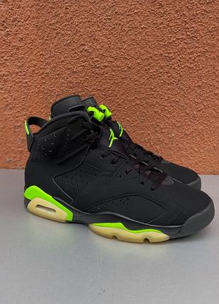 Оригінальні високі чоловічі кросівки nike air jordan 6 retro 41-42 розмір 26.5 см чорного кольору