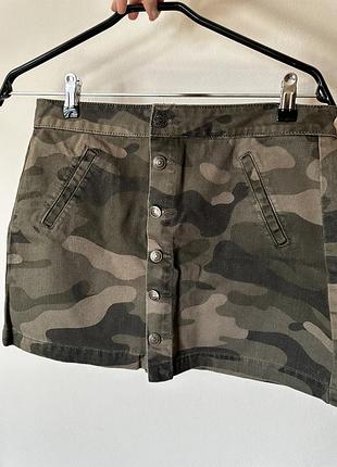 Джинсова міні спідниця pull&bear