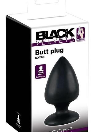 Анальная пробка - black velvets butt plug extra 2