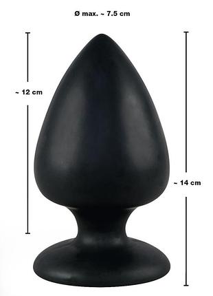 Анальная пробка - black velvets butt plug extra 4