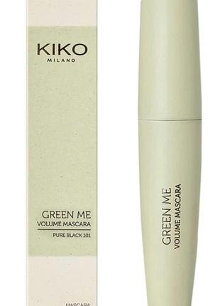 Туш для вій kiko milano green me volume 101 pure black максимальний об'єм 11 мл
