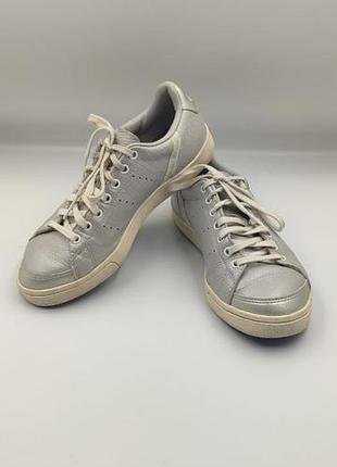 Серебристые кожаные кроссовки adidas adicross classic размер 37-38