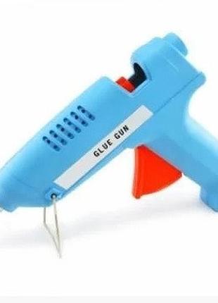 Пистолет клеевой с питанием от 220v zd-7а, клей диаметром 11мм, 60w, blue, blister