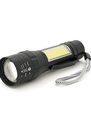 Фонарик bailong bl-19, 3+1 режим, алюминий, встроенный аккум, usb кабель, box