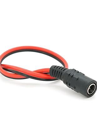 Роз'єм живлення dc-f (d 5,5x2,5мм) => кабель довжиною 30см, red/black