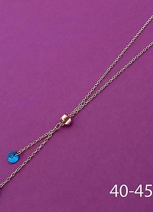 Підвіска з кристалами swarovski, медзолото xp 18k. 40+5 см.
