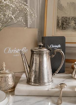 Старовинний французький кавник christofle. оригінал, 1900 рік