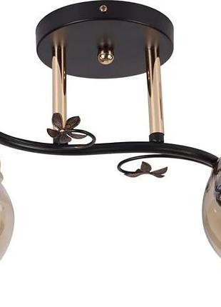 Люстра на 2 лампочки da5142b/2 black+gold