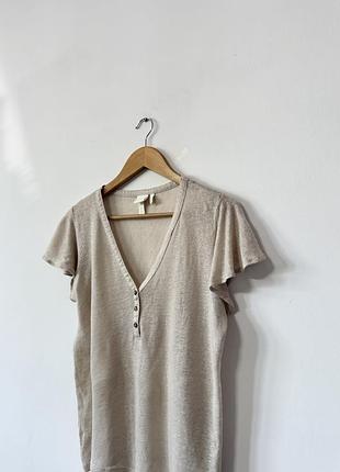 Лляна футболка h&m🌿
