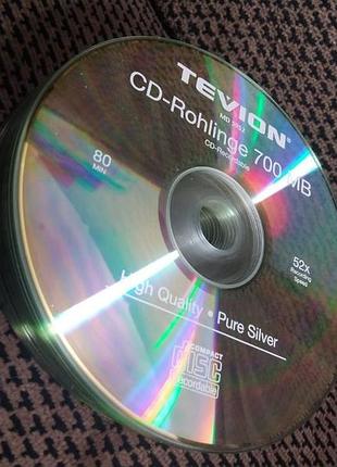 Чисті нові cd-r диски tevion 700 mb / 80 min (19 шт.)