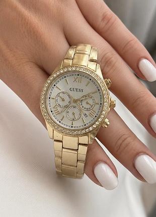 Жіночий годинник guess a302 gold-white