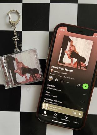 Нфс брелок сд диск sabrina carpenter men’s best friend, nfc cd disc