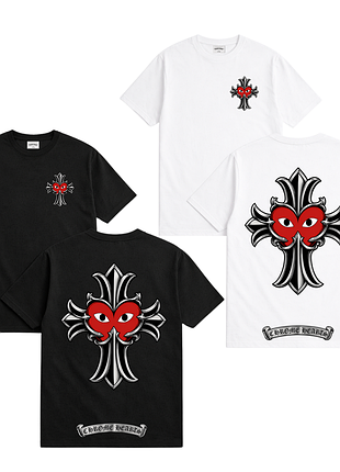 Футболка comme des garçons x chrome hearts