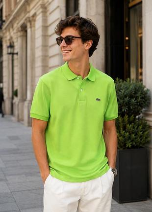 Мужская футболка-поло lacoste l.12.12, размер m 🇫🇷