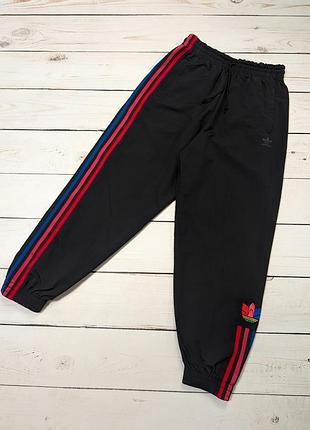 Жіночі чорні нейлонові спортивні штани adidas nylon pants оригінал джогери адідас