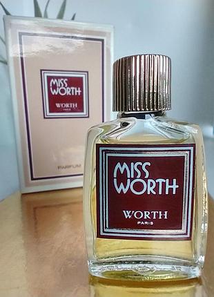 Духи miss worth  1977 год миниатюра  5мл винтаж редкость