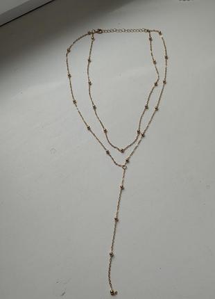 Цепочка двойная бижутерия